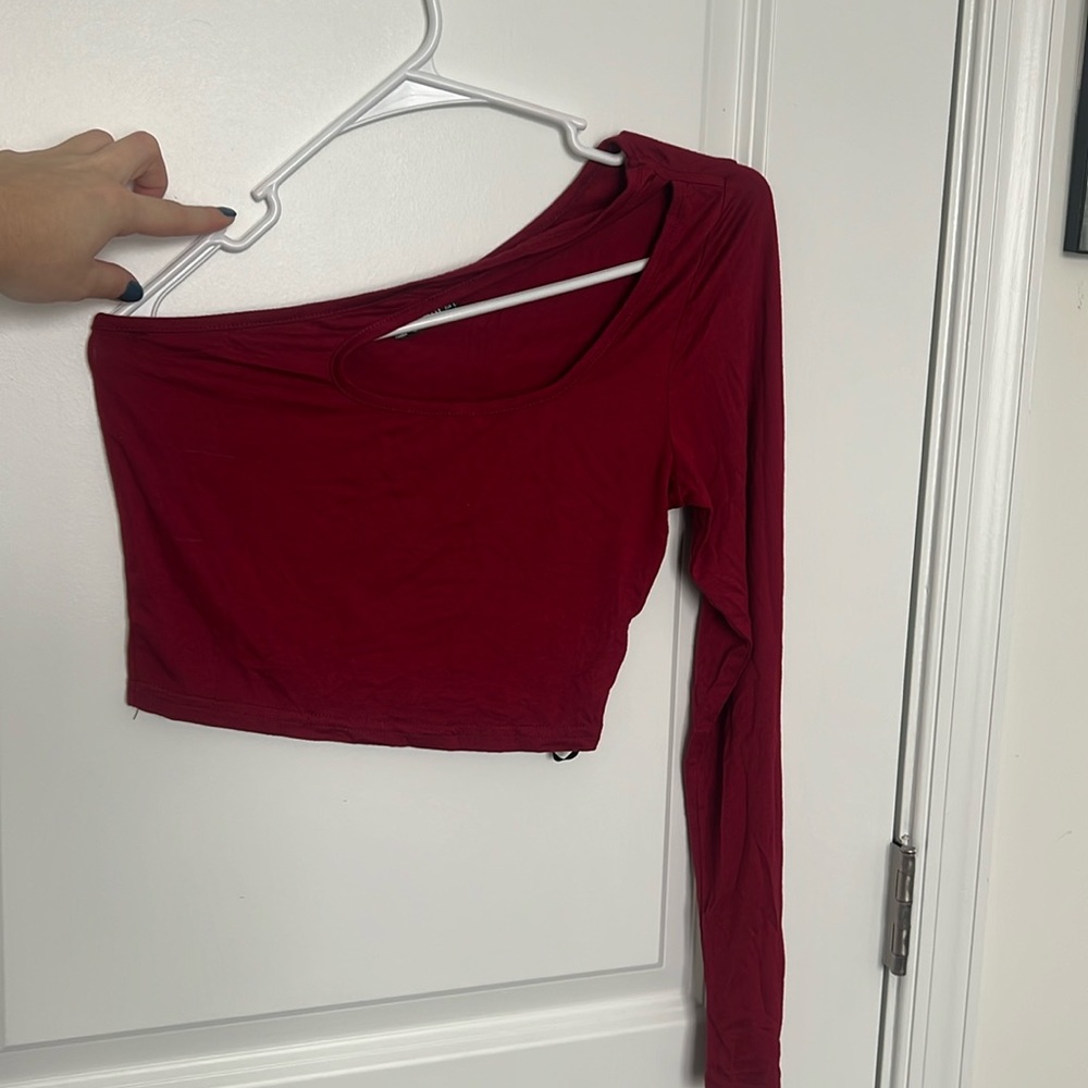 Red crop top